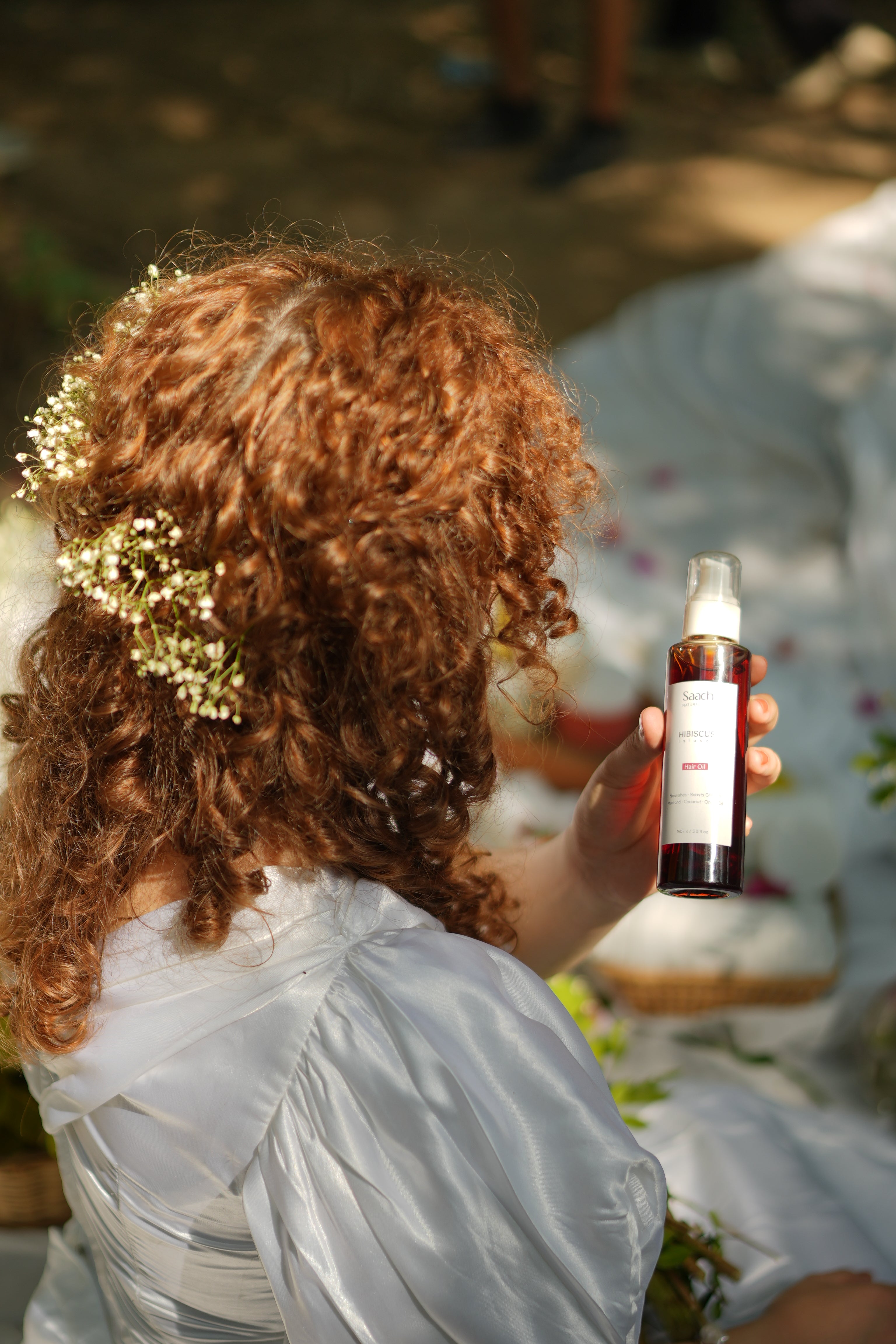 Hibiscus infused hair oil